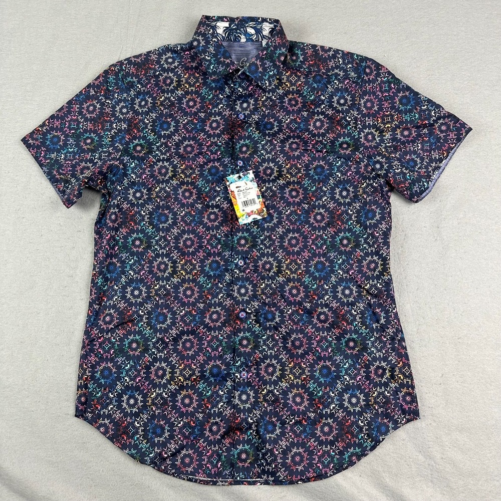 Robert Graham GALINDO Circle Print Small Classic Fit Short Sleeve Shirt NWT $188